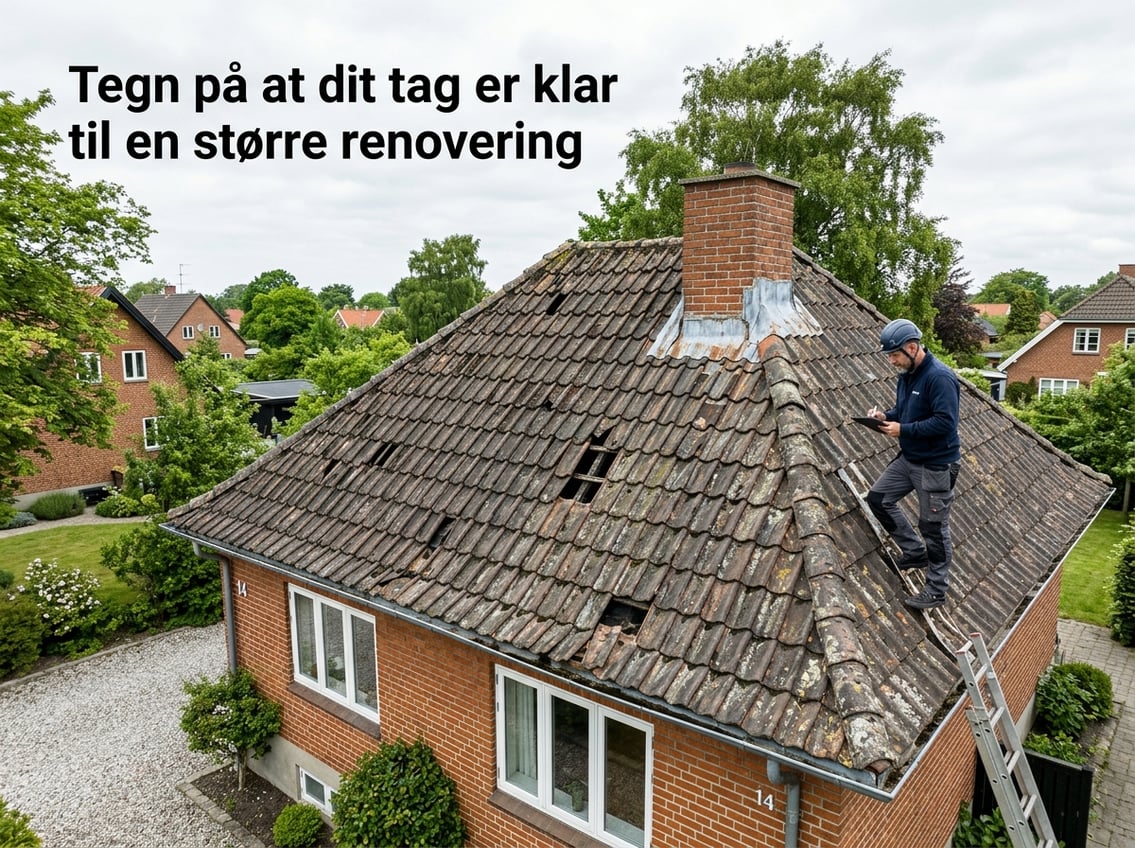 Tegn på at dit tag er klar til en større renovering